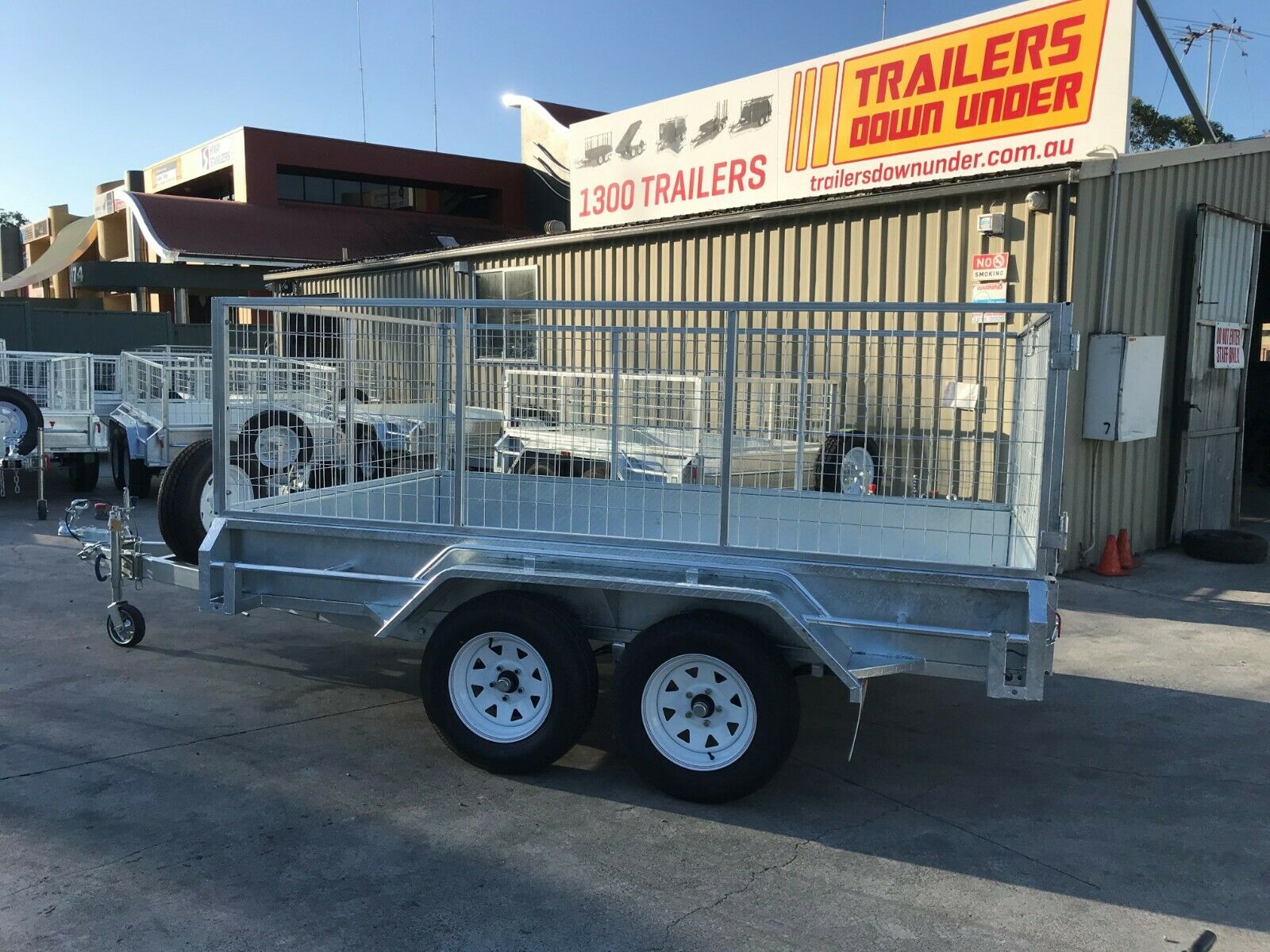 10×5 Galvanised Cage Trailer with 3 Ft Cage for Sale in Brisbane<br><br><span class="galv-import">Imported Trailer</span>