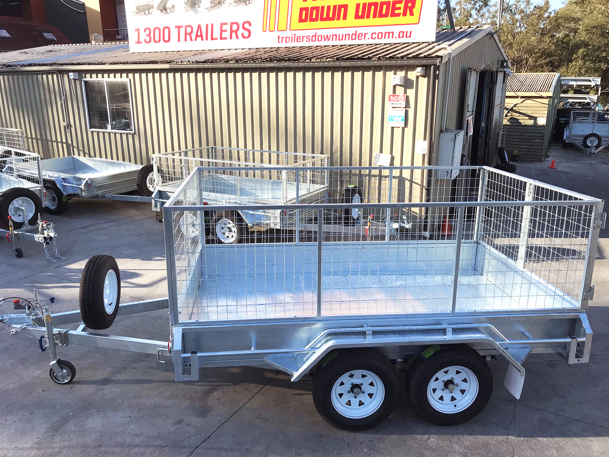 10x6 Galvanised Trailer with 3 Ft Galvanised Cage for Sale in Brisbane