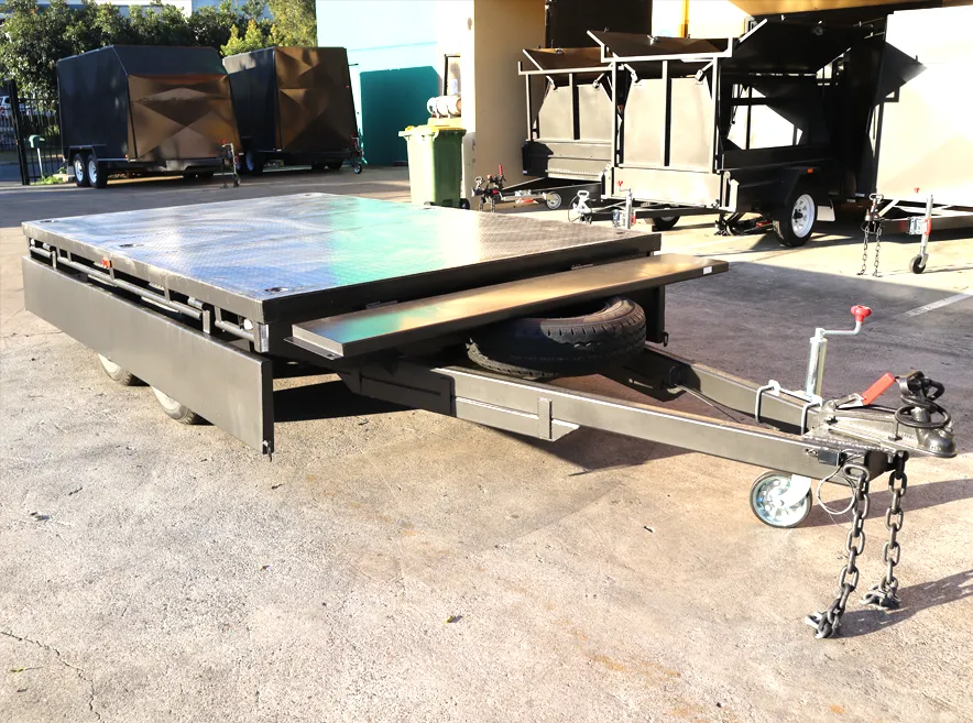 10x6 Heavy Duty Flat Top Trailer 3300 KG ATM Drop Sides for Sale Brisbane