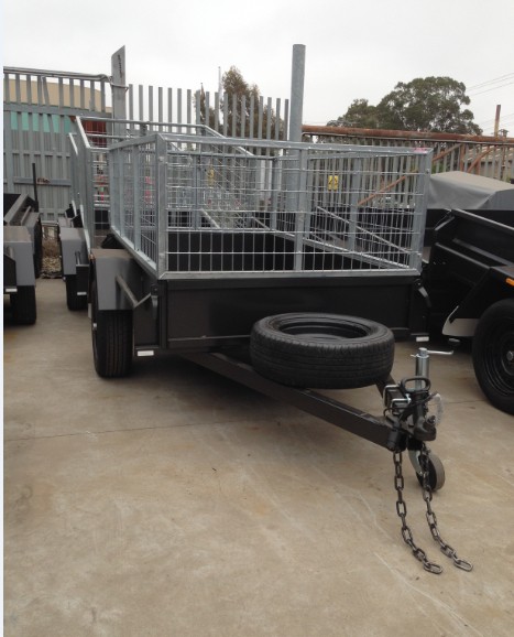 7x4 Single Axle Box Trailer with 2 Ft Galvanised Cage for Sale in Brisbane