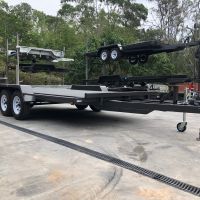 14×6’6 Semi Flat Car Carrier Trailer For Sale Brisbane