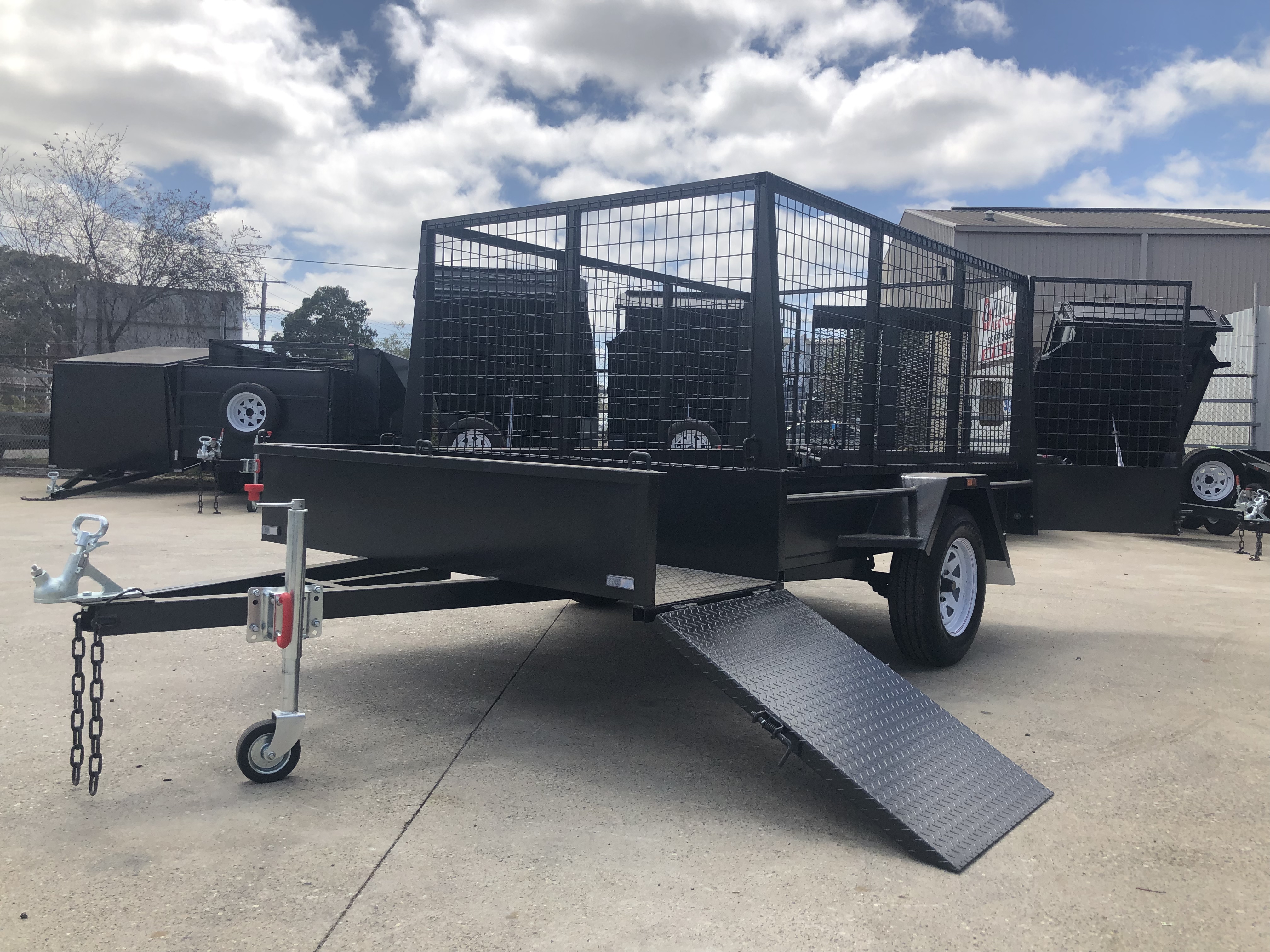 Gardening Trailer with Mower Box & Cage For Sale in Brisbane