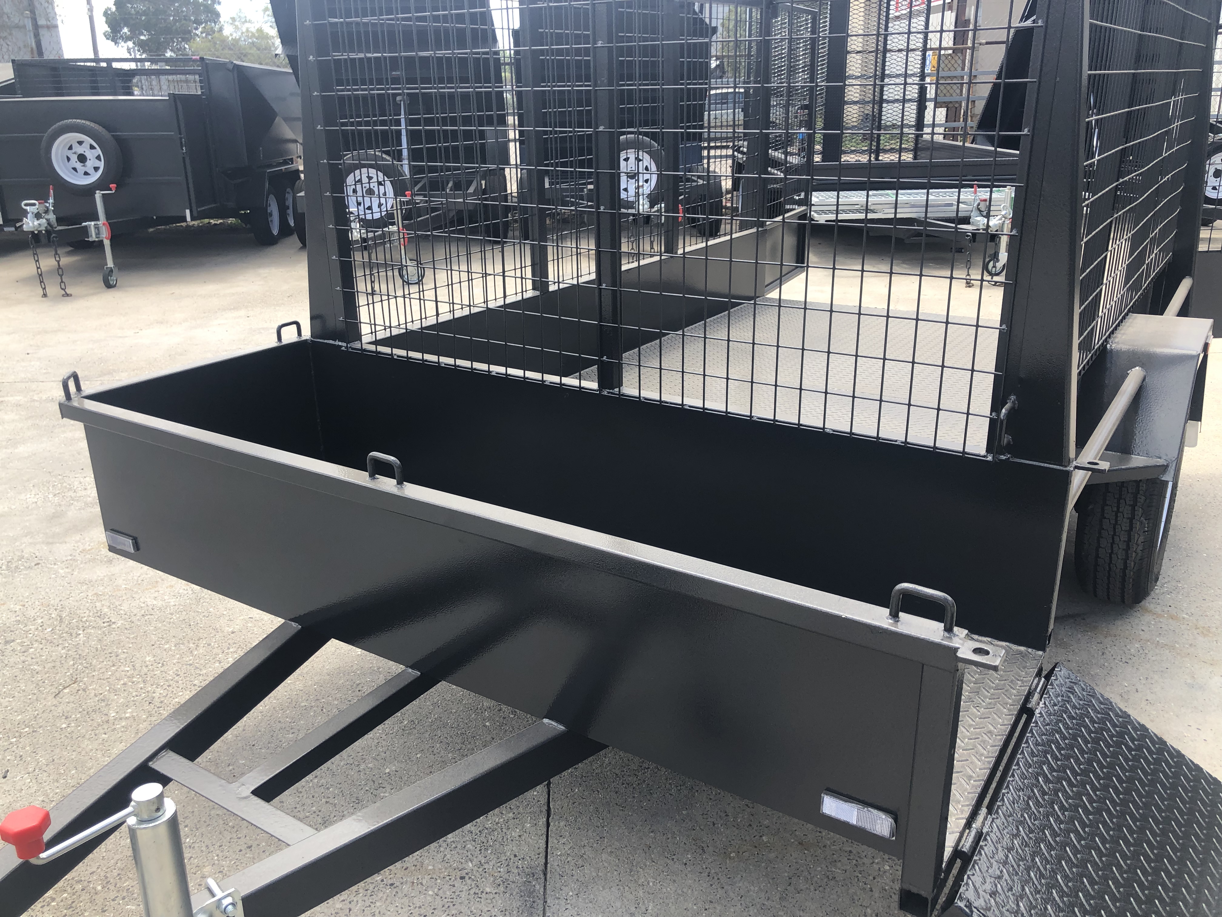 Gardening Trailer with Mower Box & Cage For Sale in Brisbane