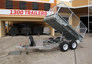10x5 hydraulic tipper trailer with cage 3