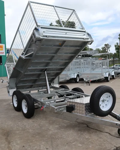 10×5 Galvanised Hydraulic Tipper Trailer for Sale in Brisbane | 3.2 Tonne | Rocker Roller Suspension