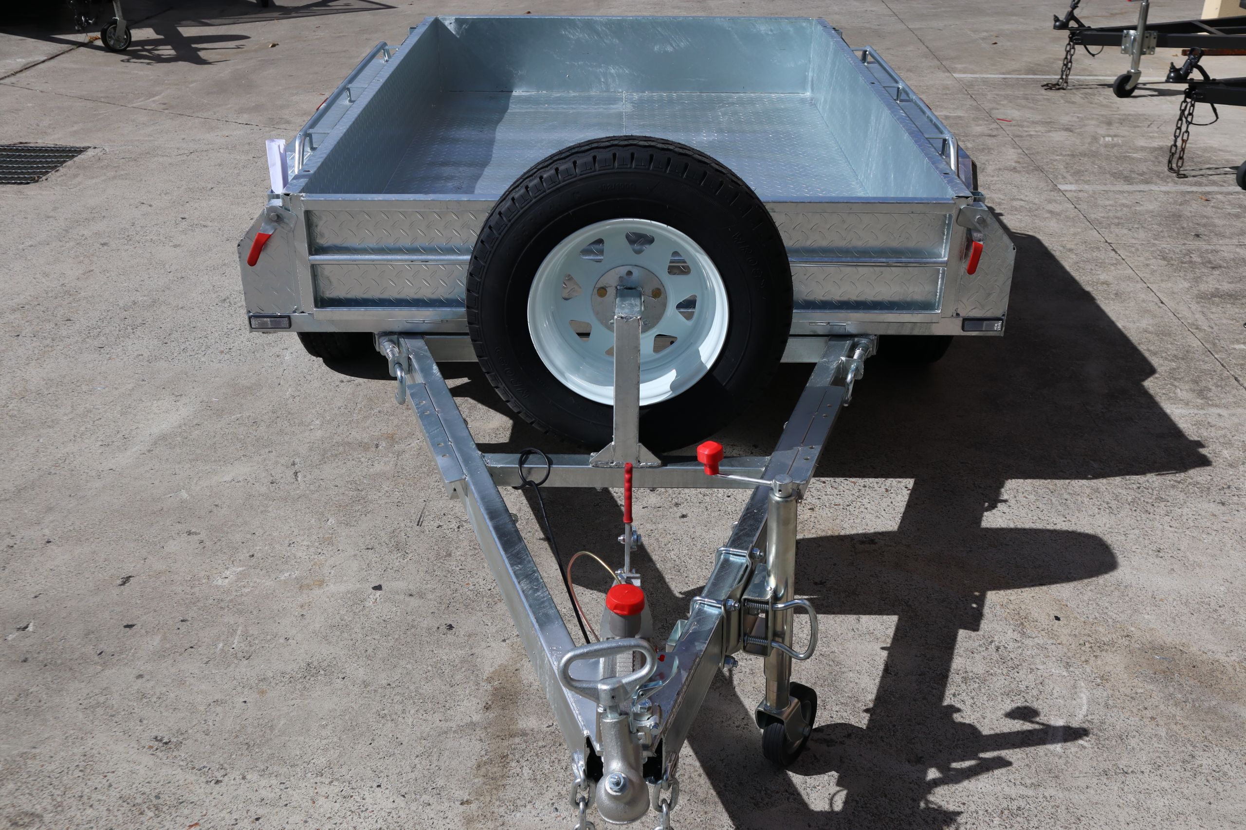 8x5 Tandem Axle Galvanised Full Checker Plate Box Trailer for Sale in Brisbane