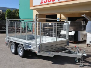 10x6 galvanised cage trailer with ramps and racks 3