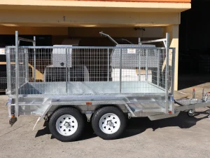 10x6 galvanised cage trailer with ramps and racks 4