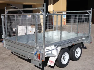 10x6 galvanised cage trailer with ramps and racks 5