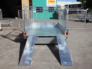 10x6 galvanised cage trailer with ramps and racks 8
