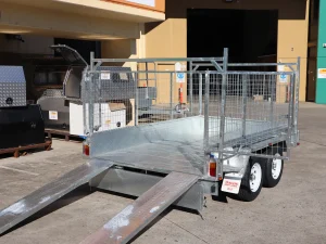 10x6 galvanised cage trailer with ramps and racks 9