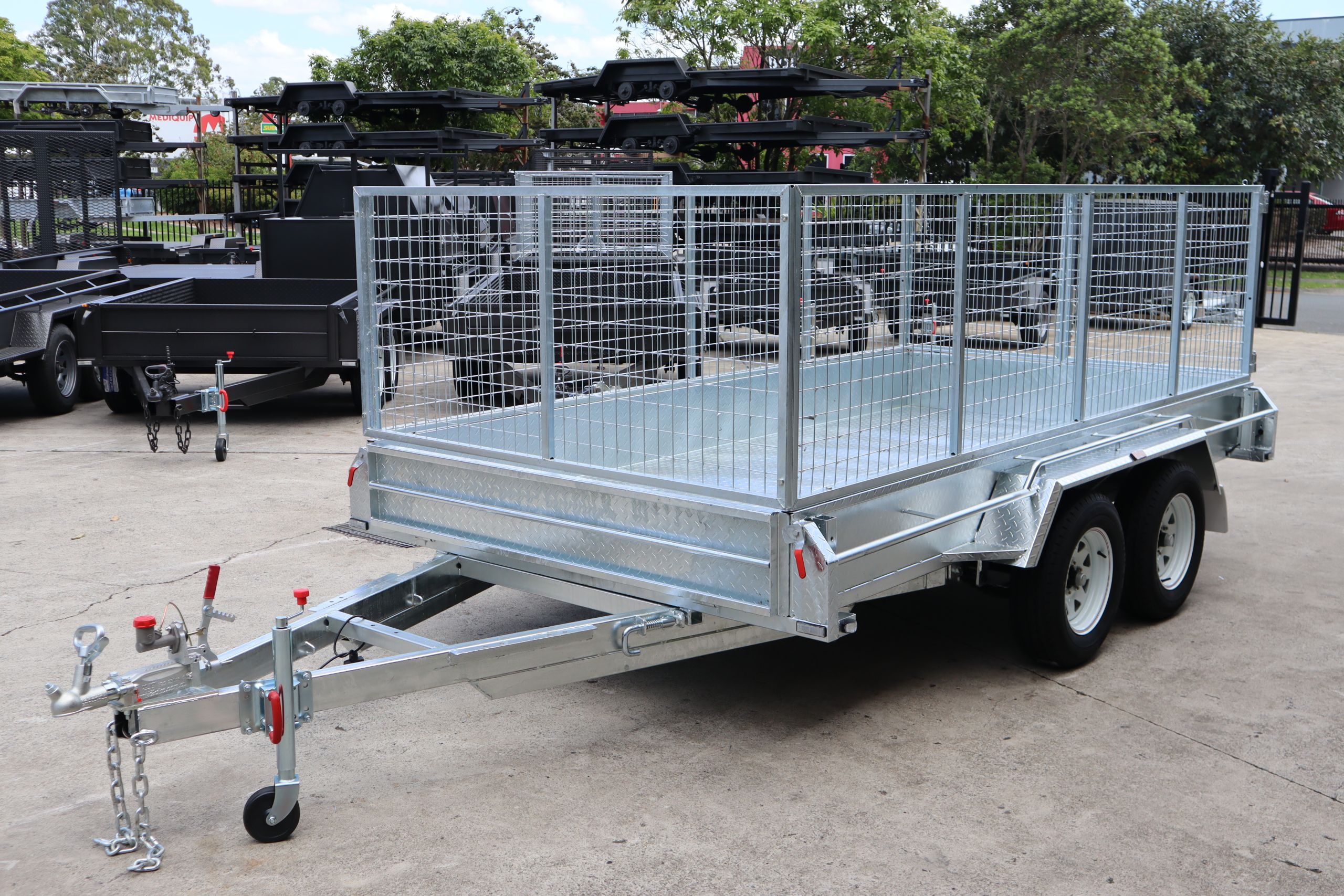 12x6 Galvanised Cage Trailer For Sale with 3ft (900mm) Cage