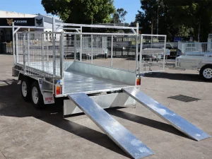 10x6 galvanised cage trailer with ramps and racks