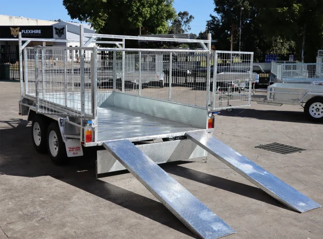 10x6 galvanised cage trailer with ramps and racks