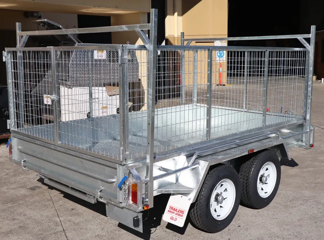 Heavy Duty Tandem Cage Trailer with Ladder Racks
