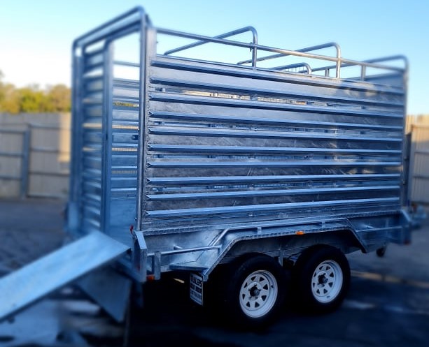 10×6 Galvanised Stock Crate Cattle / Livestock (3500KG 3.5T GVM) Trailer For Sale Brisbane