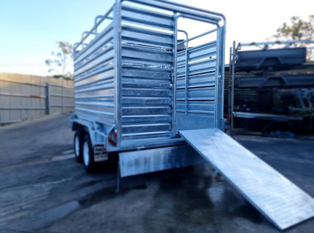10×6 Galvanised Stock Crate Cattle / Livestock (3500KG 3.5T GVM) Trailer For Sale Brisbane