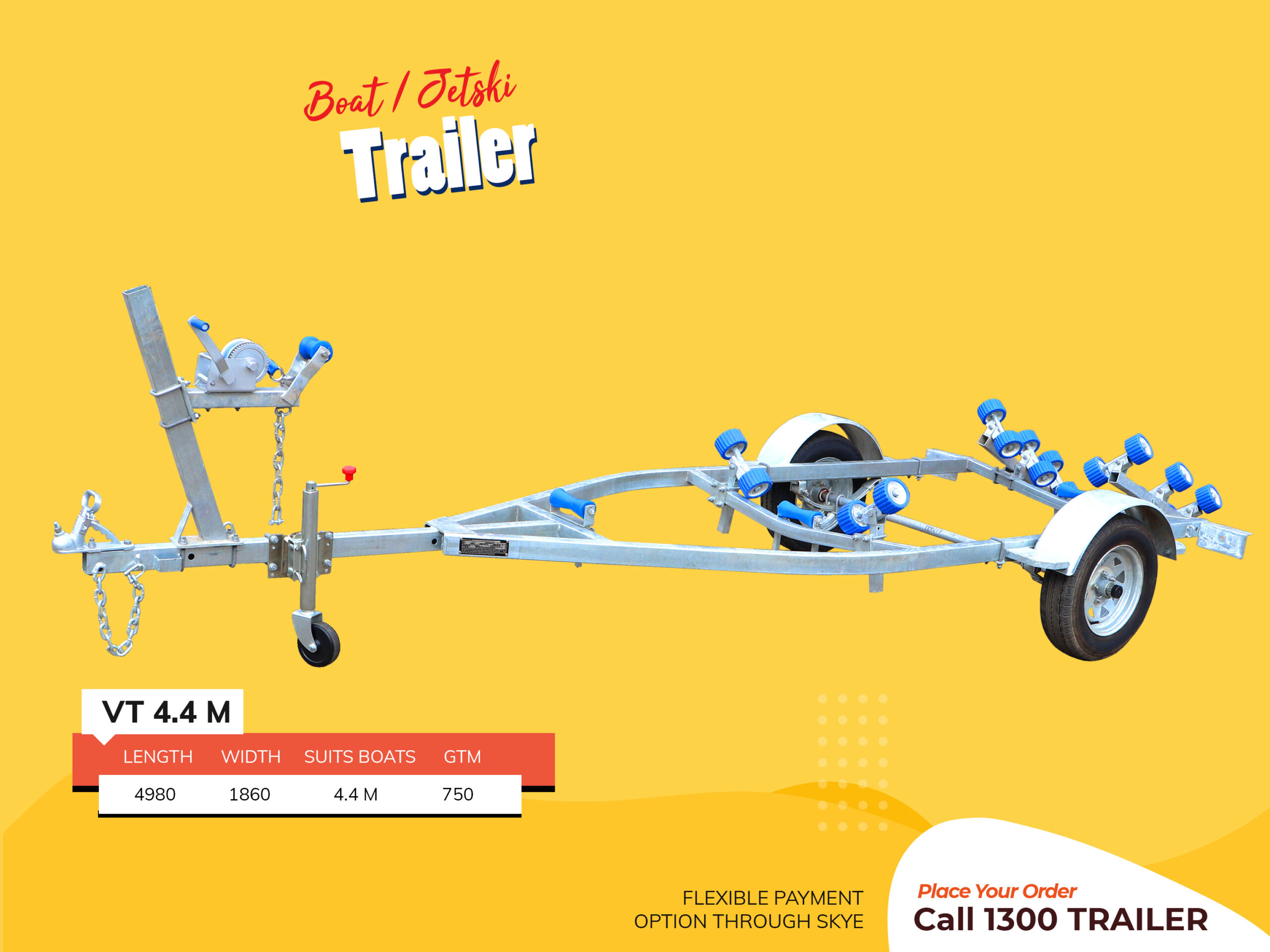 4.4 M Boat / Jet Ski Trailer For Sale Brisbane