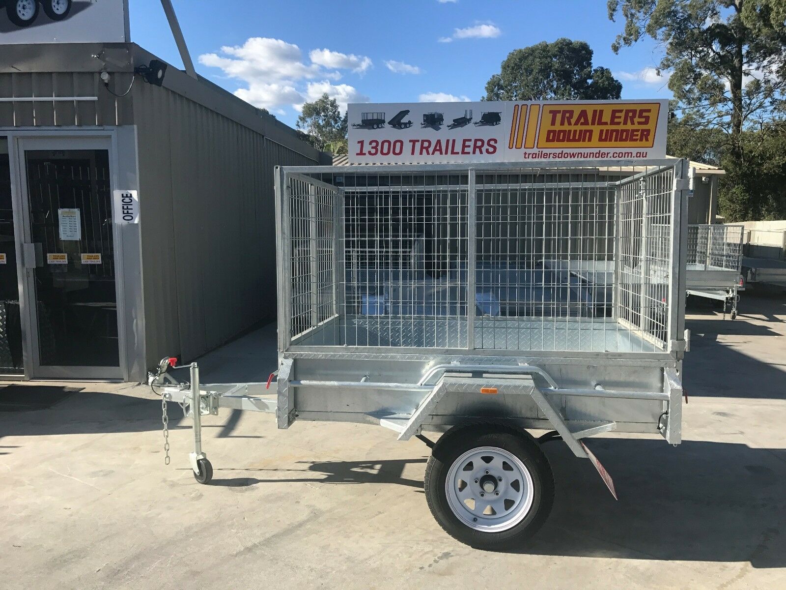6×4 Galvanised Box Trailer with 2 Ft Cage for Sale in Brisbane<br><br><span class="galv-import">Imported Trailer</span>