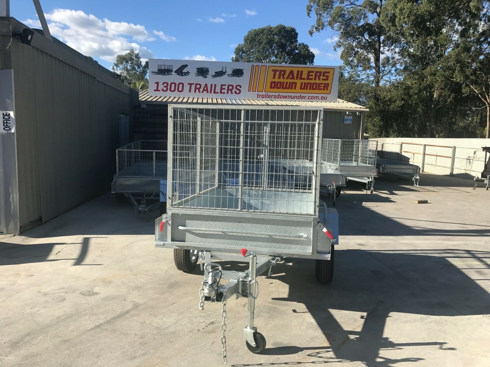 6×4 Galvanised Box Trailer with 2 Ft Cage for Sale in Brisbane