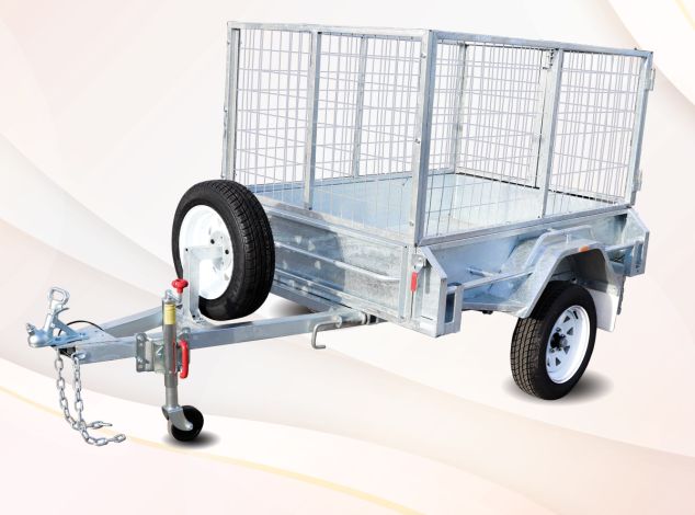 6x4 Galvanised Box Trailer with 3 Ft Cage for Sale in Brisbane