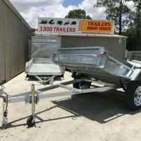 7×4 Galvanised Trailer with Full Checker Plate, Tilt Function Single Axle Galvanised Box Trailer For Sale – Brisbane<br><br><span class="galv-import">Imported Trailer</span>