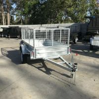 7×5 Heavy Duty Single Axle Galvanised Box Trailer with 2 Ft Cage for Sale in Brisbane