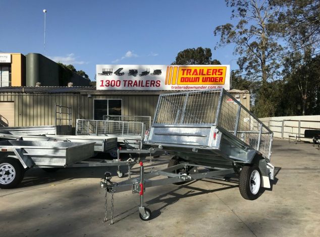 7×5 Heavy Duty Single Axle Galvanised Box Trailer with 2 Ft Cage for Sale in Brisbane<br><br><span class="galv-import">Imported Trailer</span>