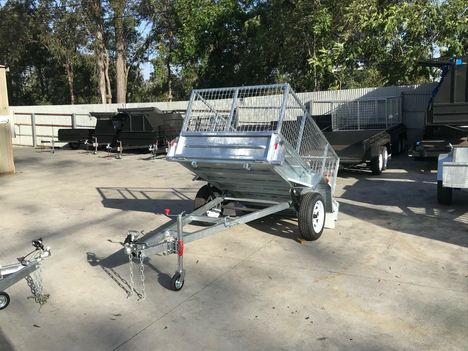 7×4 Heavy Duty Single Axle Galvanised Box Trailer with 3 Ft Cage for Sale in Brisbane<br><br><span class="galv-import">Imported Trailer</span>
