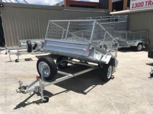 7x5 Single Axle Galvanised Trailer with 3 Ft Cage for Sale in Brisbane