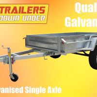7×5 Galvanised Box Trailer for Sale in Brisbane with Checker Plate | Tilt Function<br><br><span class="galv-import">Imported Trailer</span>