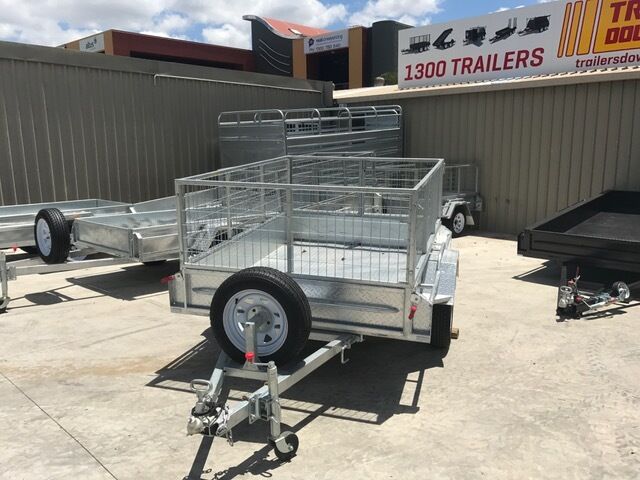 7×5 Heavy Duty Single Axle Galvanised Box Trailer with 3 Ft Cage for Sale in Brisbane<br><br><span class="galv-import">Imported Trailer</span>