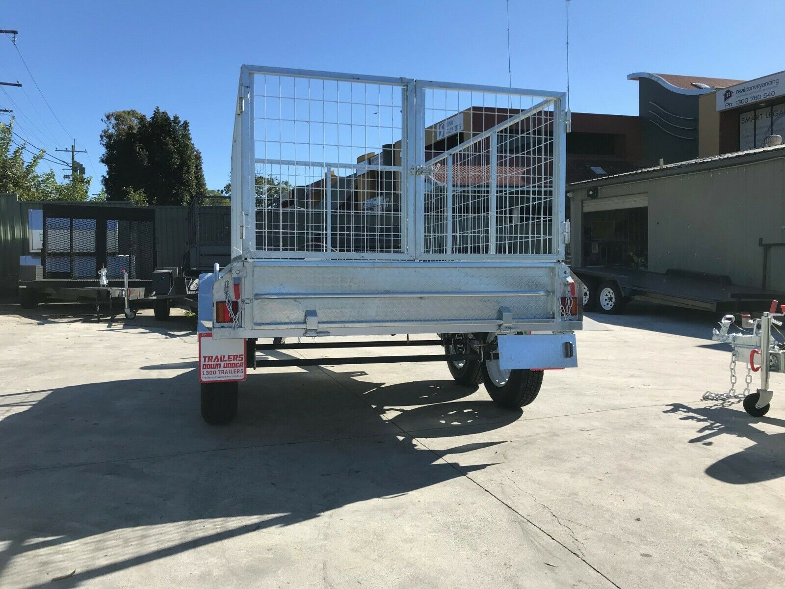 8×5 Tandem Axle Galvanised Trailer with 3 Ft Cage For Sale in Brisbane<br><br><span class="galv-import">Imported Trailer</span>