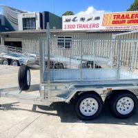 8x5 Galvanised Trailer for Sale with Cage & Racks