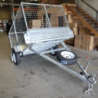 8x5 Galvanised Cage Trialer 3 Ft Cage Full Checker Plate For Sale Brisbane