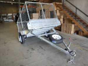 8x5 Galvanised Cage Trialer 3 Ft Cage Full Checker Plate For Sale Brisbane