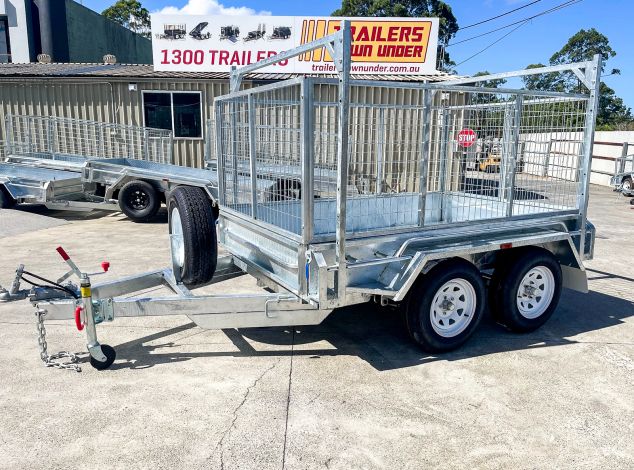 8x5 Tandem Cage Trailer with Racks and Cage for Sale Brisbane