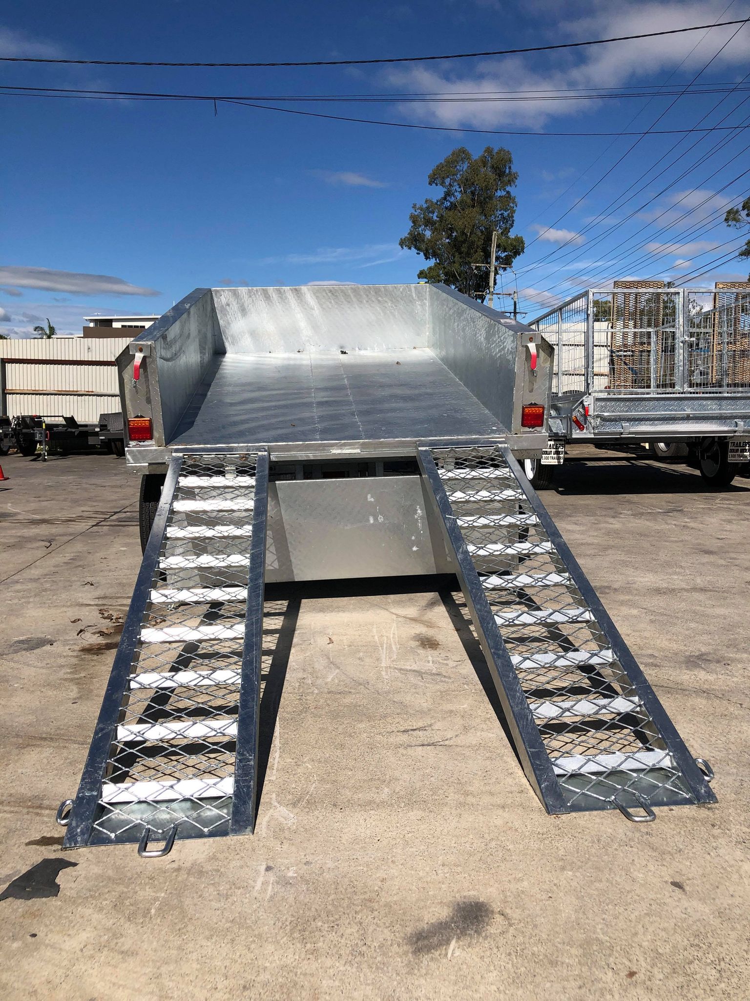 Galvanised Tipper Trailer with Ramps for Sale Brisbane