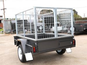 Cage Trailer for Sale in Brisbane with Rear Barn Doors