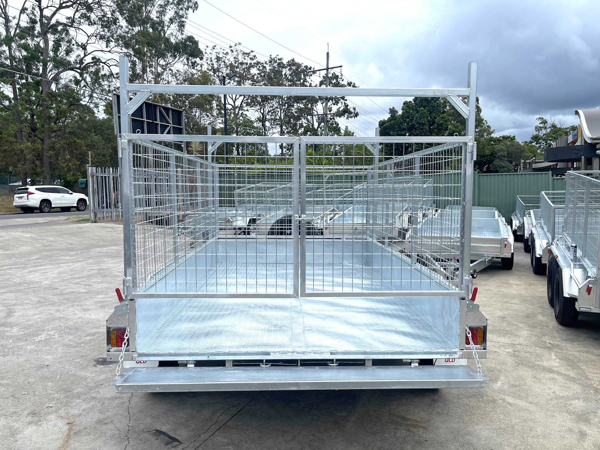 Galvanised Cage Trailer Drop Down Tailgate