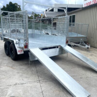 Galvanised Cage Trailer with Racks & Ramps
