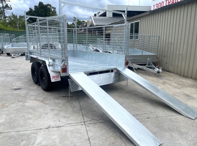 Galvanised Cage Trailer with Racks & Ramps