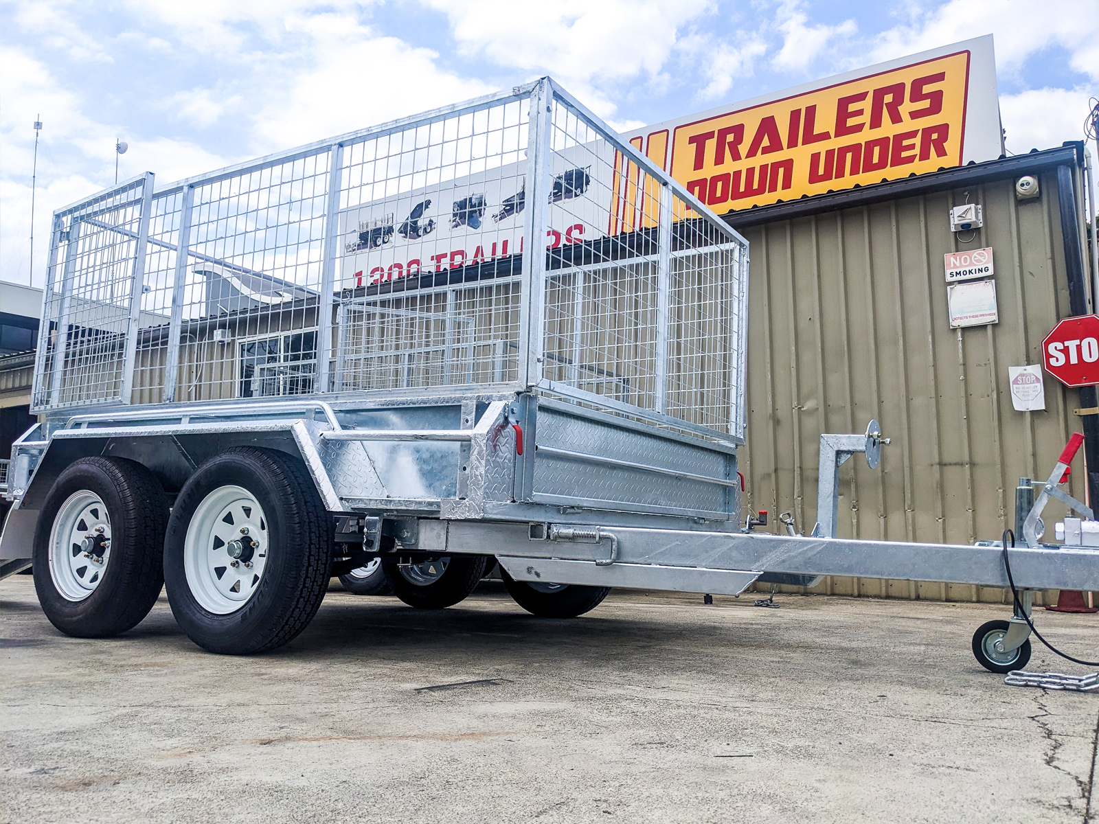 Galvanised Trailer with 900mm Heavy Duty Cage