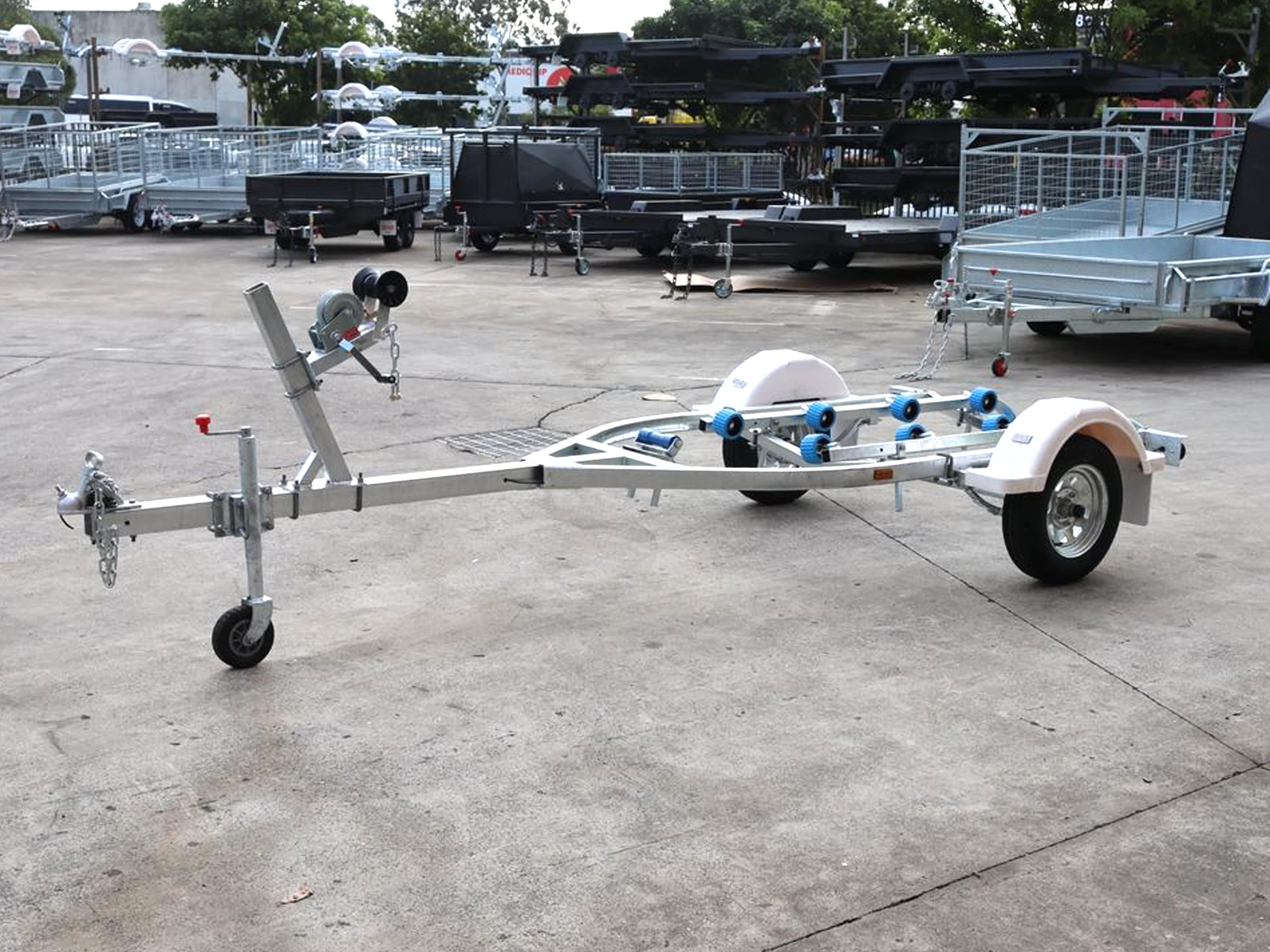 Galvanised Jetski Trailer With Rollers