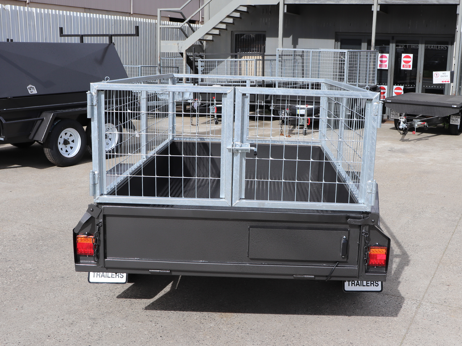 Rear barn Doors Australian Made Cage Trailers for Sale