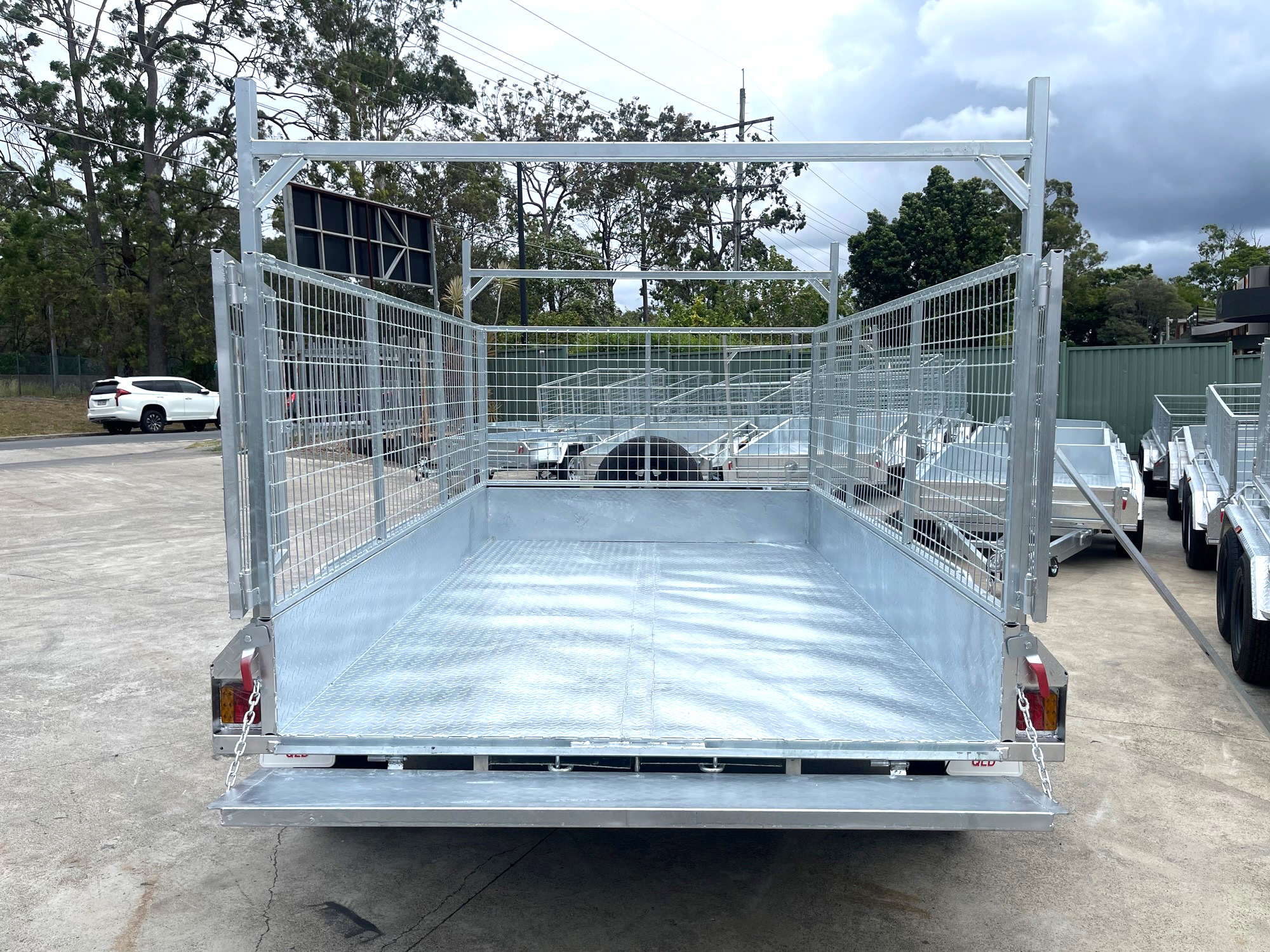 Rear Doors Galvanised Cage Trailer Brisbane