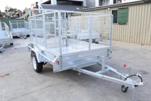 Single Axle Cage Trailer with Ramp