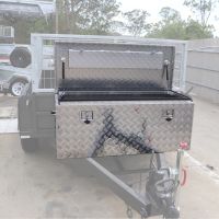 Tradie Tool Box Placed on Drawbar of a Trailer